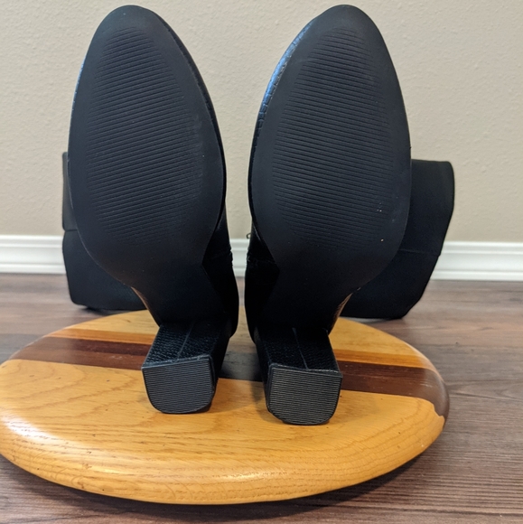 JustFab Black Grasie Block Heel boot size 6.5 - Picture 8 of 8